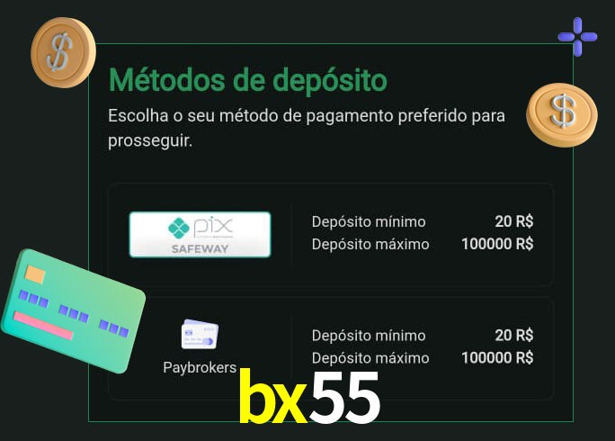 O cassino bx55 oferece uma grande variedade de métodos de pagamento